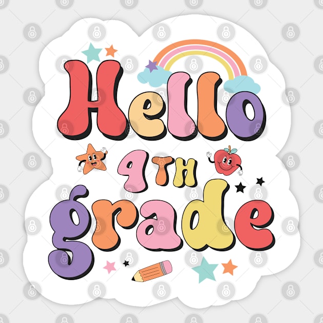 Hello Fourth Grade Team 4th Grade Back to School Teacher Kids Sticker by Charaf Eddine